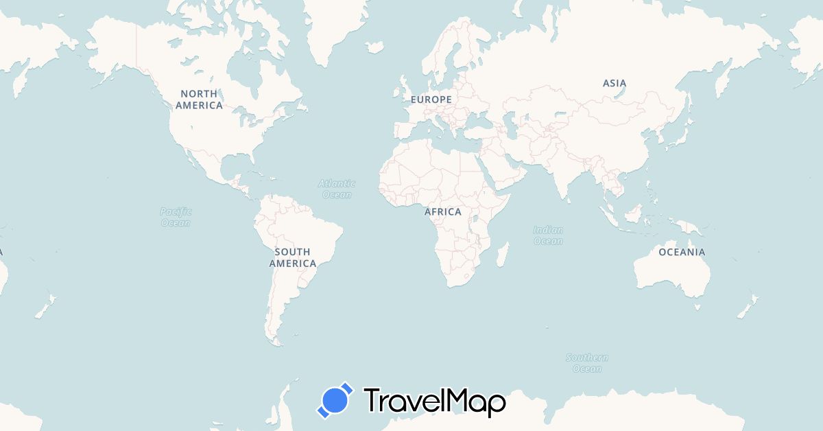 TravelMap itinerary: driving, plane, boat, hitchhiking in Egypt, Finland, Israel, India, Italy, Mauritius, Mexico, Palestinian Territories, Tuvalu, United States (Africa, Asia, Europe, North America, Oceania)